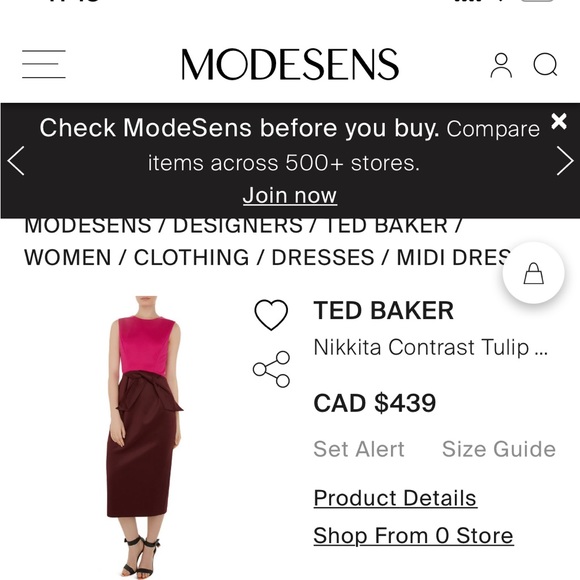 🌟HOST PICK🥂🎀NWT TED BAKER NIKKITA RIBBON DRESS💖💜Fuschia - Picture 14 of 16